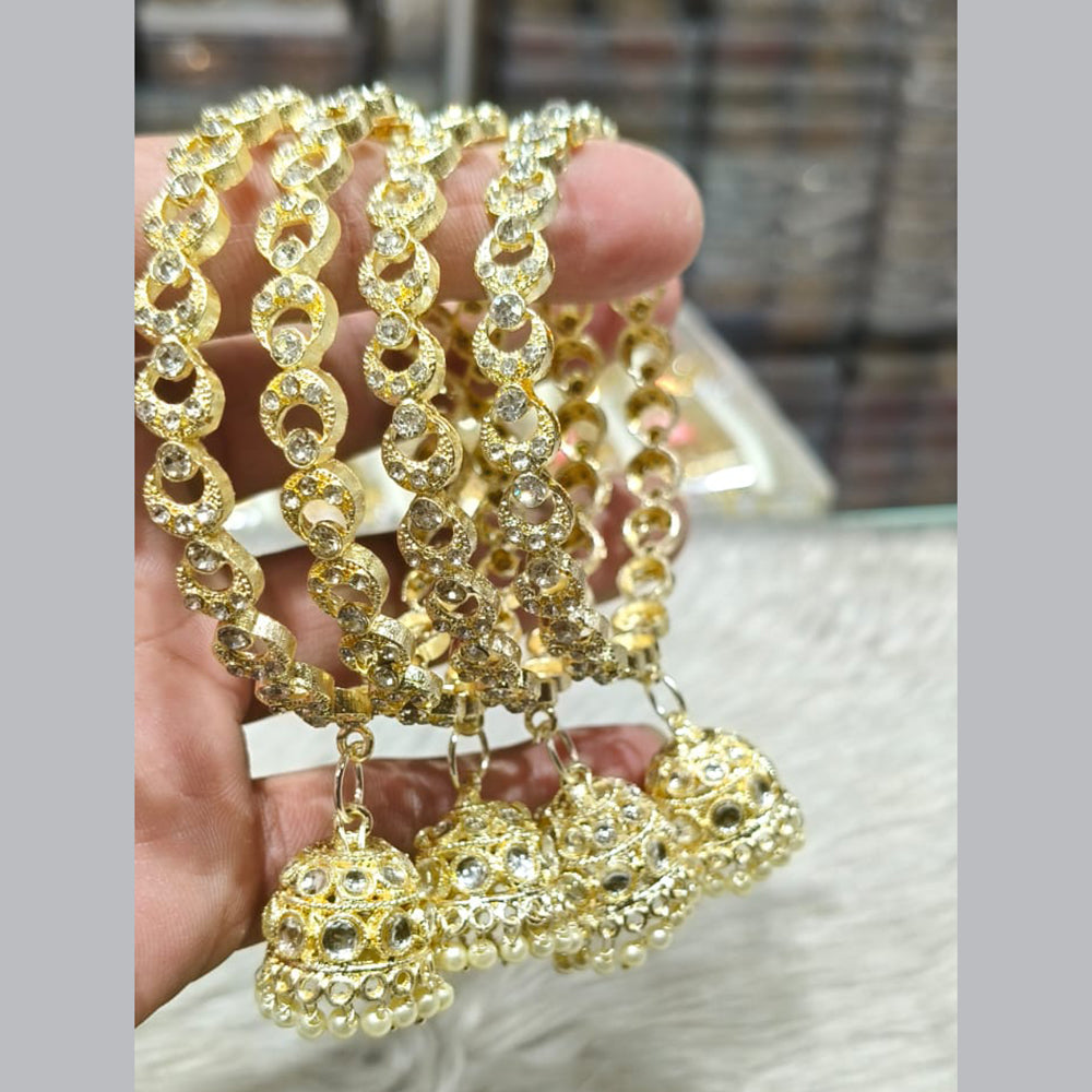 Manisha Jewellery Radiant Reflections Gold Plated Mirror And Austrian Stone Bangles