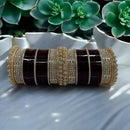 Manisha Jewellery Radiant Reflections Gold Plated Austrian Stone And Kundan Acrylic Bangles Set