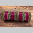 Manisha Jewellery Radiant Reflections Gold Plated Austrian Stone And Kundan Acrylic Bangles Set