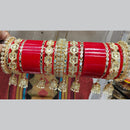 Manisha Jewellery Radiant Reflections Gold Plated Austrian Stone And Mirror Acrylic Bangles Set