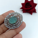 Manisha Jewellery  Elegant Silver-Plated American Diamond Ring for Women