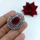 Manisha Jewellery  Elegant Silver-Plated American Diamond Ring for Women