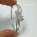 Manisha Jewellery Silver Finish Designer American Diamond Stone Bracelet