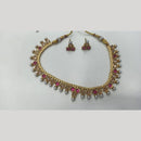 Manisha Jewellery Radiant Grace Gold-Plated Crystal & Pearl Necklace Set