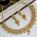 Manisha Jewellery Gold Plated Designer Pota And Pearl Necklace Set