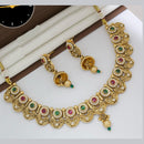 Manisha Jewellery Gold Plated Designer Pota And Pearl Necklace Set