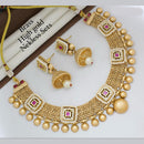 Manisha Jewellery Gold Plated Designer Pota And Pearl Necklace Set