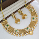 Manisha Jewellery Gold Plated Designer Pota And Pearl Necklace Set