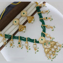 Manisha Jewellery Gold Plated Designer Pota And Pearl Necklace Set