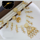 Manisha Jewellery Gold Plated Designer Pota And Pearl Necklace Set