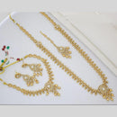 Manisha Jewellery Gold Finish Pota Stone Accents Beaded Double Necklace Set