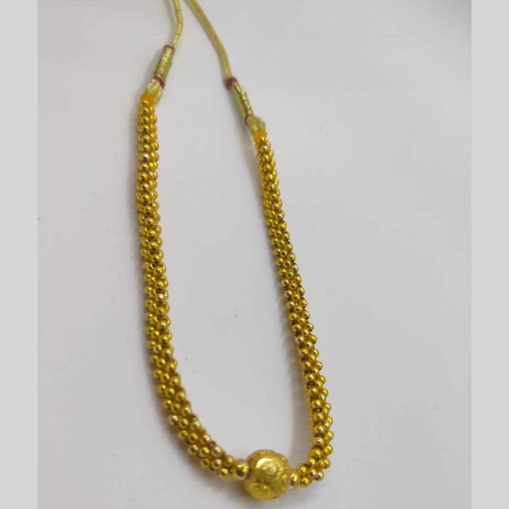 Manisha Jewellery Paithani Grace Gold Plated Beads Long Tushi Necklace