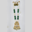 Manisha Jewellery Royal Glow Gold Plated Pota Stone And Pearl Necklace Set