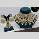 Manisha Jewellery Ethnic Gold Plated Crystal and Beads Perfect for Weddings and Cultural Events Choker Necklace Set