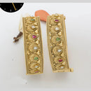 Manisha Jewellery Gold Plated Pota Stone Comfortable Fit with Traditional Look Openable Bangle Set