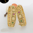 Manisha Jewellery Gold Plated Pota Stone Comfortable Fit with Traditional Look Openable Bangle Set