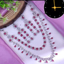 Manisha Jewellery Silver Plated Elegant American Diamond Necklace Set