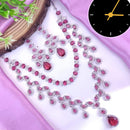 Manisha Jewellery Silver Plated Elegant American Diamond Necklace Set
