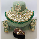 Manisha Jewellery Gold Plated Kundan Stone Semi-Bridal Necklace Set