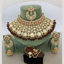 Manisha Jewellery Gold Plated Kundan Stone Semi-Bridal Necklace Set
