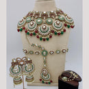 Manisha Jewellery Gold Plated Kundan Stone Semi-Bridal Necklace Set