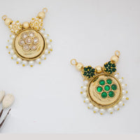 Manisha Jewellery Gold Plated Pota Stone And Beads Pendant