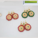 Manisha Jewellery Gold Plated Crystal Stone And Beads Pendant