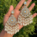 Manisha Jewellery Gold Plated Kundan And Pearl Dangler Earrings