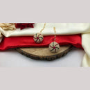 Manisha Jewellery Gold Plated Pota Stone And Meenakari Maangtikka