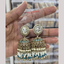 Manisha Jewellery Gold Plated Kundan Stone And Beads Jhumki Earrings