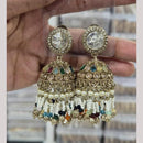 Manisha Jewellery Gold Plated Kundan Stone And Beads Jhumki Earrings