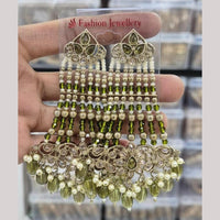 Manisha Jewellery Gold Plated Crystal Stone And Beads Dangler Earrings