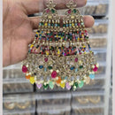 Manisha Jewellery Gold Plated Crystal Stone And Beads Dangler Earrings