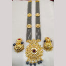 Manisha Jewellery Gold Plated Kundan Beads And Pearl Long Necklace Set