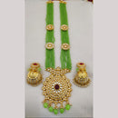 Manisha Jewellery Gold Plated Kundan Beads And Pearl Long Necklace Set