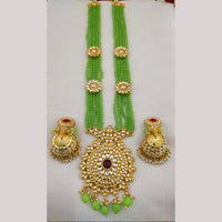 Manisha Jewellery Gold Plated Kundan Beads And Pearl Long Necklace Set