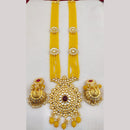 Manisha Jewellery Gold Plated Kundan Beads And Pearl Long Necklace Set