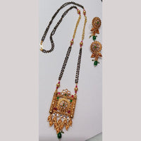 Manisha Jewellery Royal Aura Gold Plated Pota Stone Mangalsutra Set