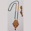 Manisha Jewellery Royal Aura Gold Plated Pota Stone Mangalsutra Set