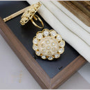 Manisha Jewellery Gold Plated Polki Kundan And Meenakari Ring