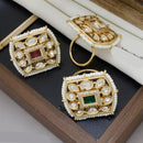 Manisha Jewellery Gold Plated Polki Kundan Ring