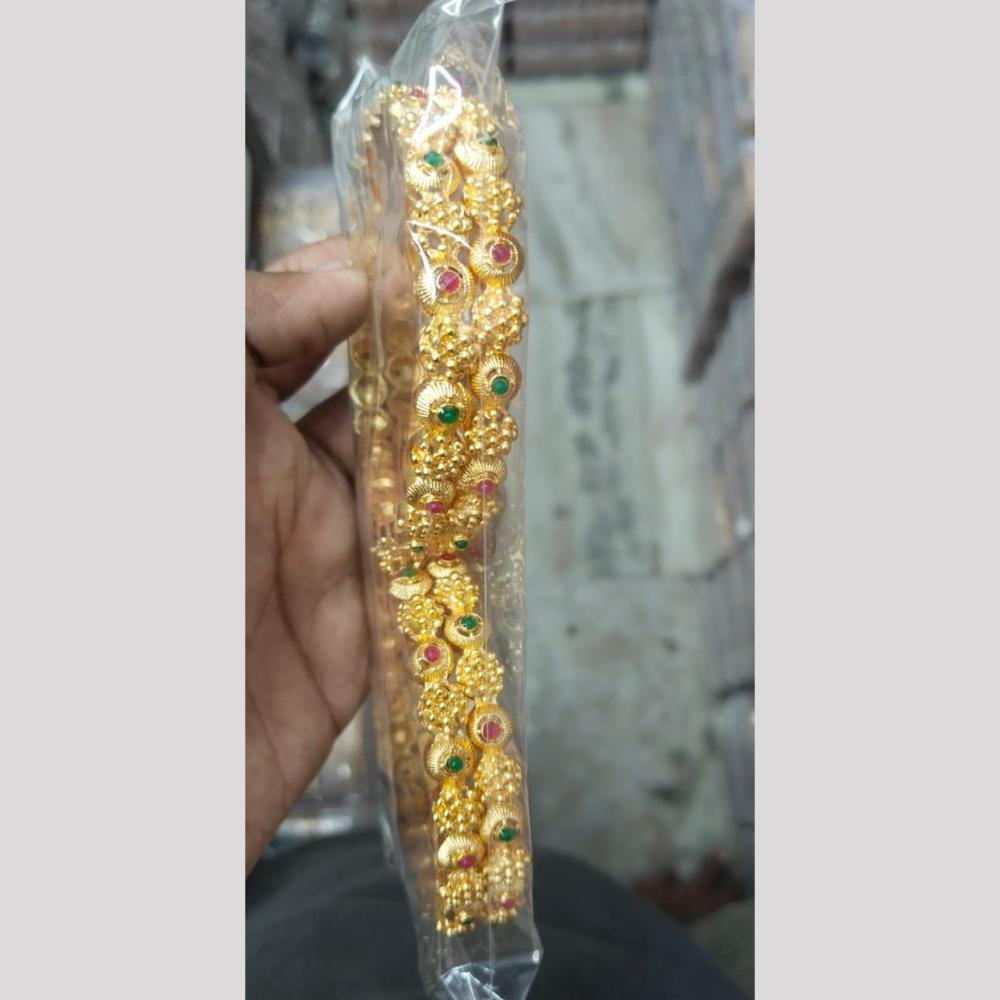Manisha Jewellery Gold Plated Pota Stone Bangles Set