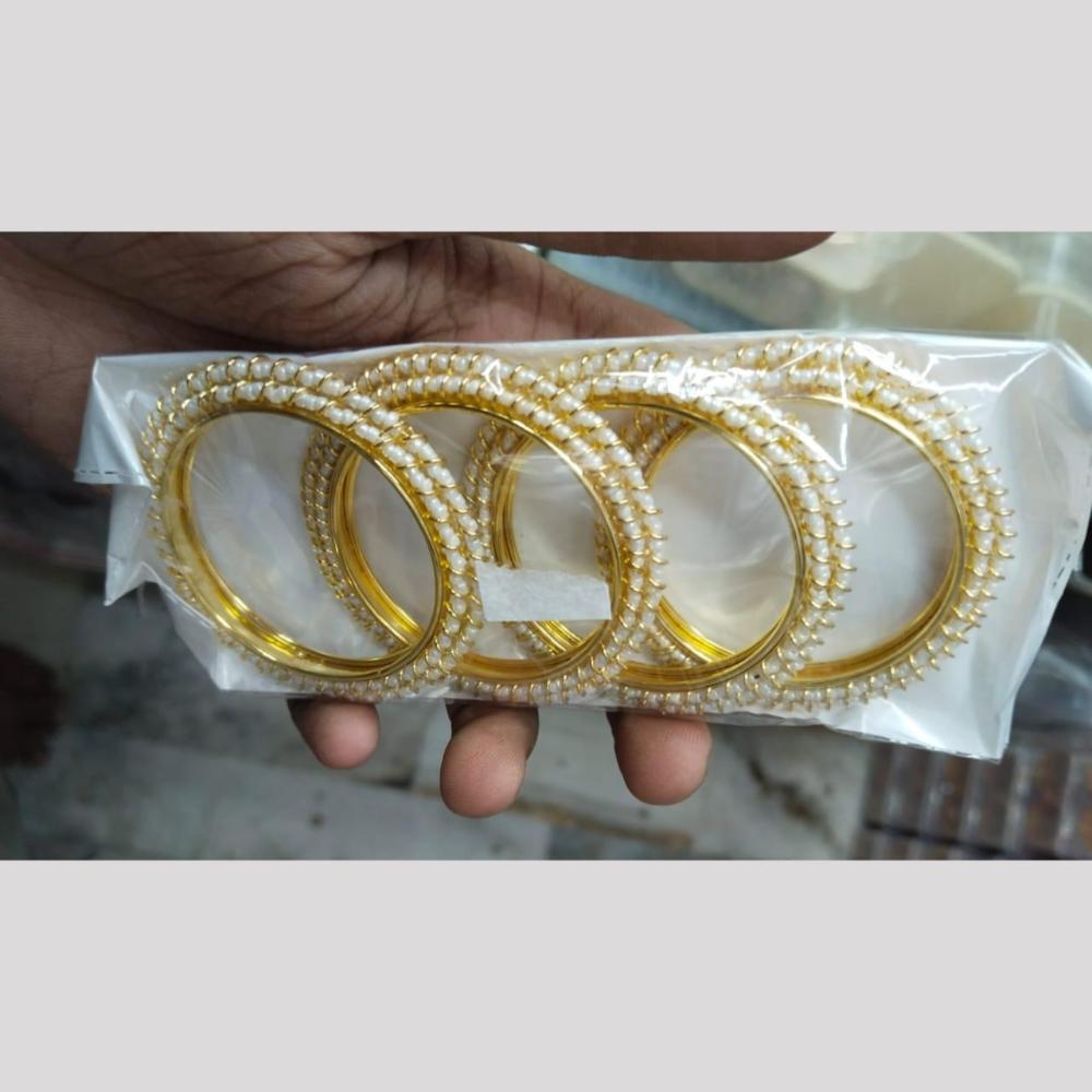 Manisha Jewellery Gold Plated Pearl Bangles Set