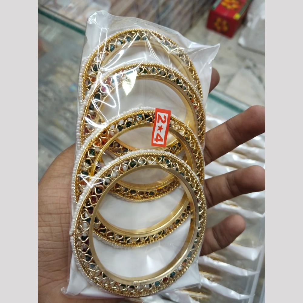 Manisha Jewellery Gold Plated Pearl Bangles Set
