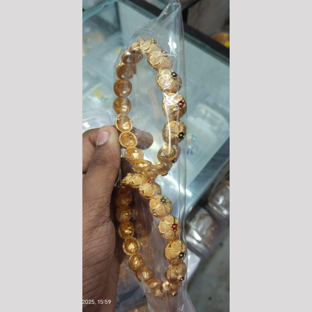 Manisha Jewellery Gold Plated Pota Stone Bangles Set