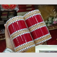 Manisha Jewellery Gold Plated Kundan Stone Acrylic Bangles Set