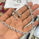 Manisha Jewellery Silver Plated American Diamond Necklace Set