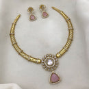 Manisha Jewellery Gold Plated American Diamond Necklace Set