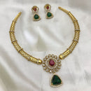 Manisha Jewellery Gold Plated American Diamond Necklace Set