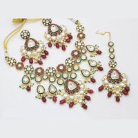 Manisha Jewellery Gold Plated Kundan Beads And Pearl Necklace Set